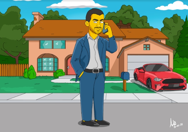 Obraz domu w stylu Simpsonów2